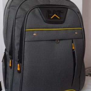 Durable Urban Backpack – Gray with Yellow Accents
